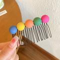 3 Inch Hair Side Combs for Girls Bright Color Hair Clip Combs Plastic Twist Comb Accessories (20 Teeth)