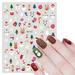 Beauty Christmas Nail Decals Xmas 3D Nail Self-Adhesive Stickers Santa Claus Snowflakes Snowmen Christmas Bells For Women Girls Kids DIY Nail Design Manicure