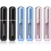 NOGIS 6Pcs Perfume Travel Refillable Bottle Portable Refillable Perfume Atomizer 5ml Travel Size Perfume Sprayer for Gift Dating Traveling Outgoing Mini Perfume Atomizer (Black Blue Pink)