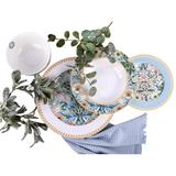 STP Goods Morris Garden Bone China Dinnerware Set of 24 for 6