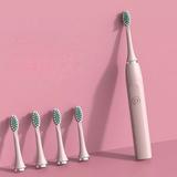 Kqacd 19800 Strokes Waterproof Electric Toothbrush Clean Massage 4 Brushheads IPX7