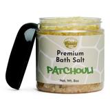 Patchouli Salt Scrub - 8oz Detox Bath Salt Body Scrub Great as a Face Scrub & Exfoliating Body Scrub for Acne Scars Stretch Marks Foot Scrub Great Gifts For Women - Falls River Soap Company