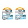 Schick Quattro Titanium Refill Cartridges - 8 Count + Schick Slim Twin ST for Sensitive Skin