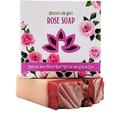 Natural Cold Process Soap Bar with Fresh Rose Water Kaolin Clay Rose Petals Moisturizing Gentle Pink Soap for Sensitive Skin for Face Body Handmade in USA by Relaxcation