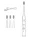 Morttic Electric Toothbrush USB Rechargeable Toothbrush High Frequency Little Noise Timing Toothbrush 5 modes Adjustable Waterproof 4 Brush Heads White