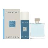 Azzaro Chrome Cologne Gift Set for Men 2 Pieces