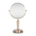 Zadro Anaheim 8.75â€� Round Non-Lighted Makeup Mirror 5X 1X Magnifying Makeup Mirrors Rotating Head Makeup Mirror for Desk