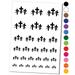 Three Crosses Water Resistant Temporary Tattoo Set Fake Body Art Collection - Light Blue