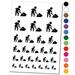 Man with Shovel Construction Zone Sign Water Resistant Temporary Tattoo Set Fake Body Art Collection - Dark Green