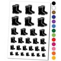 Rubber Rain Boots Water Resistant Temporary Tattoo Set Fake Body Art Collection - White