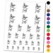 Suspicious Chihuahua Dog Water Resistant Temporary Tattoo Set Fake Body Art Collection - White