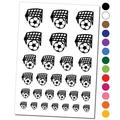 Soccer and Goal Net Water Resistant Temporary Tattoo Set Fake Body Art Collection - Orange