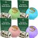 4 Set Bath Bombs with Money Surprise Inside - Prize up to 100 Inside - Handmade from Natural and Organic Ingredients - Made in USA