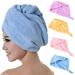Happy Date 4Pcs Hair Towel Wrap for Women Quick Dry Soft Microfiber Hair Drying Towel Bathing Hair Cap Absorbent Hair Turban for Drying Curly Thick Long Hair