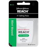 2 Pack Johnson & Johnson REACH Dental Floss Mint Waxed Floss 55 Yards Each