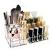 1 Piece Makeup Organiser Acrylic Cosmetic Display Case with 16 Sections for Lipstick Makeup Brush Eyeliner Nail Gel Perfume Save Space Cosmetic Storage Box for Bathroom Dressing Room Bedroom