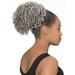 DS008 Ponytail Color 4 Med Dark Brown - Foxy Silver Wigs Short Spiral Drawstring Hairpiece Clip On Synthetic African American Womens