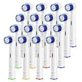Replacement Toothbrush Heads Compatible with Oral B Braun 16 Pack Professional Electric Toothbrush Heads Brush Heads Refill for Oral-B 7000/Pro 1000/9600/ 500/3000/8000