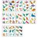 8 Sheets Kids Child Waterproof Tattoo Stickers Cartoon Dinosaur Temporary Tattoos for Party Favor Random Pattern