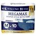NorthShore MegaMax Adult Overnight Diapers 12-Hour Tab-Style Medium 10 Count Bag Blue 32-44 inches Unisex Incontinence Underwear
