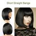 CFXNMZGR pro beauty tools wig women s bangs lady party short wigs straight full wig girl hair wig