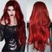 CFXNMZGR Pro Beauty Tools Wig For Women Full Wigs Natural Wavy Wig Synthetic Red Curly Fashion Long Wig