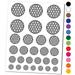 Golf Ball Outline Sport Water Resistant Temporary Tattoo Set Fake Body Art Collection - Light Blue