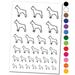 Boston Terrier Dog Outline Water Resistant Temporary Tattoo Set Fake Body Art Collection - Brown