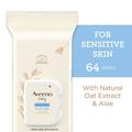 Aveeno Baby All Over Baby Wipes For Sensitive Skin with Oat and Aloe Alcohol and Fragrance Free 64 Ct