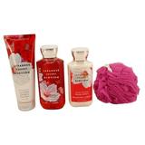 Japanese Cherry Blossom Set - Shower Gel Lotion Body Cream with Loofah