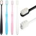 4 Pieces Soft Toothbrush Micro Nano Toothbrush Extra Soft Bristles Manual Toothbrush with 10 000 Bristles for Fragile Gums Adult Kid Children (Pink Blue Black White)