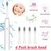 AMERTEER Electric Toothbrush IPX7 Waterproof Sonic Whitening Rechargeable Toothbrush for Adults Travel Design 6 Modes Power Toothbrush USB Fast Charging 4 Brush Heads