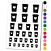 Coffee Cup Carafe with Heart Water Resistant Temporary Tattoo Set Fake Body Art Collection - Hot Pink