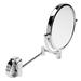 8 in. Round Wall Mounted 5x Magnify Cosmetic Mirror - Polished Chrome