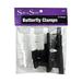 12 Pack Soft n Style 3 Wide Butterfly Clamps Hair Scalp Head - Pack of 1 w/ SLEEKSHOP Teasing Comb