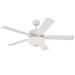 Westinghouse Lighting 52 in. Albert Indoor 5-Blade Indoor Ceiling Fan with LED Light Fixture & Frosted Glass White