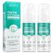 Aliver Teeth Whitening Foam Toothpaste Natural Ingredients with Citrus & Mint Essence Gently Mousse Foaming Toothpaste and Mouthwash for Dental Care 2.11 fl.oz - 2 Pack