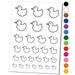 Rubber Ducky Water Resistant Temporary Tattoo Set Fake Body Art Collection - Light Blue