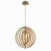 Transitional 1-Light Medium Pendant with Natural Wood Wood 18 inches Pendants-Wood Finish Bailey Street Home 79-Bel-2608536