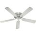 Cowslip Row Ceiling Fan in Traditional Style 52 inches Wide By 7.48 inches High-Studio White Finish-Studio White Blade Color Bailey Street Home