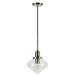 Evelyn&Zoe Contemporary 1-Light Ceiling Hanging Pendant Light Silver