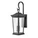 3 Light Outdoor Double Extra Large Wall Mount Lantern in Traditional Style-30 inches Tall and 12 inches Wide-Museum Black Finish-Incandescent Lamping