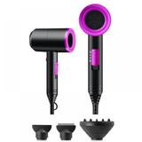 Ceramic Ionic Tourmaline Hair Dryer Purple Ceramic Ionic Hair Dryer with Concentrator and Diffuser