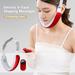 Andoer Electric V-Face Shaping Massager Facial Slimming LEDs Intelligent Face-Lifting Instrument 6 Modes Adjustable Chin V-Line Up Lift Belt Red Blue LEDs Photon Therapy with Remote Control