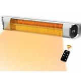 YouLoveIt 1500W Electric Infrared Patio Heater Wall Mounted Infrared Electric Heater Patio Heater 2 levels of power 9 adjustable temperature Wall Mounted Space Heater Indoor/Outdoor
