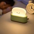 light light Cute Night Light Bread LED Night Light With Rechargeable Portable Bedroom Bedside Bed Lamp Birthday Gift Ideas For Teens Teens Girls Boys Ladies