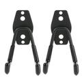 DOITOOL 2 Pcs Garage Storage Utility Hooks Wall Mounted Hanging Hooks Metal U-Hooks Tool Organizers for Garden Tools Ladders (Bla