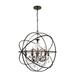 Six Light Chandelier in Traditional and Contemporary Style 40 inches Wide By 42 inches High-Swarovski Strass Crystal Type-English Bronze Finish Bailey
