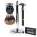 Parker Safety Razor 96R Men s Safety Razor Shave Set - Pure Badger Brush Shave Stand & Razor