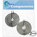 2-Pack Replacement for General Electric JXDC41001BC 8 inch 6 Turns & 6 inch 5 Turns Surface Burner Elements - Compatible with General Electric WB30M1 & WB30M2 Heating Element for Range